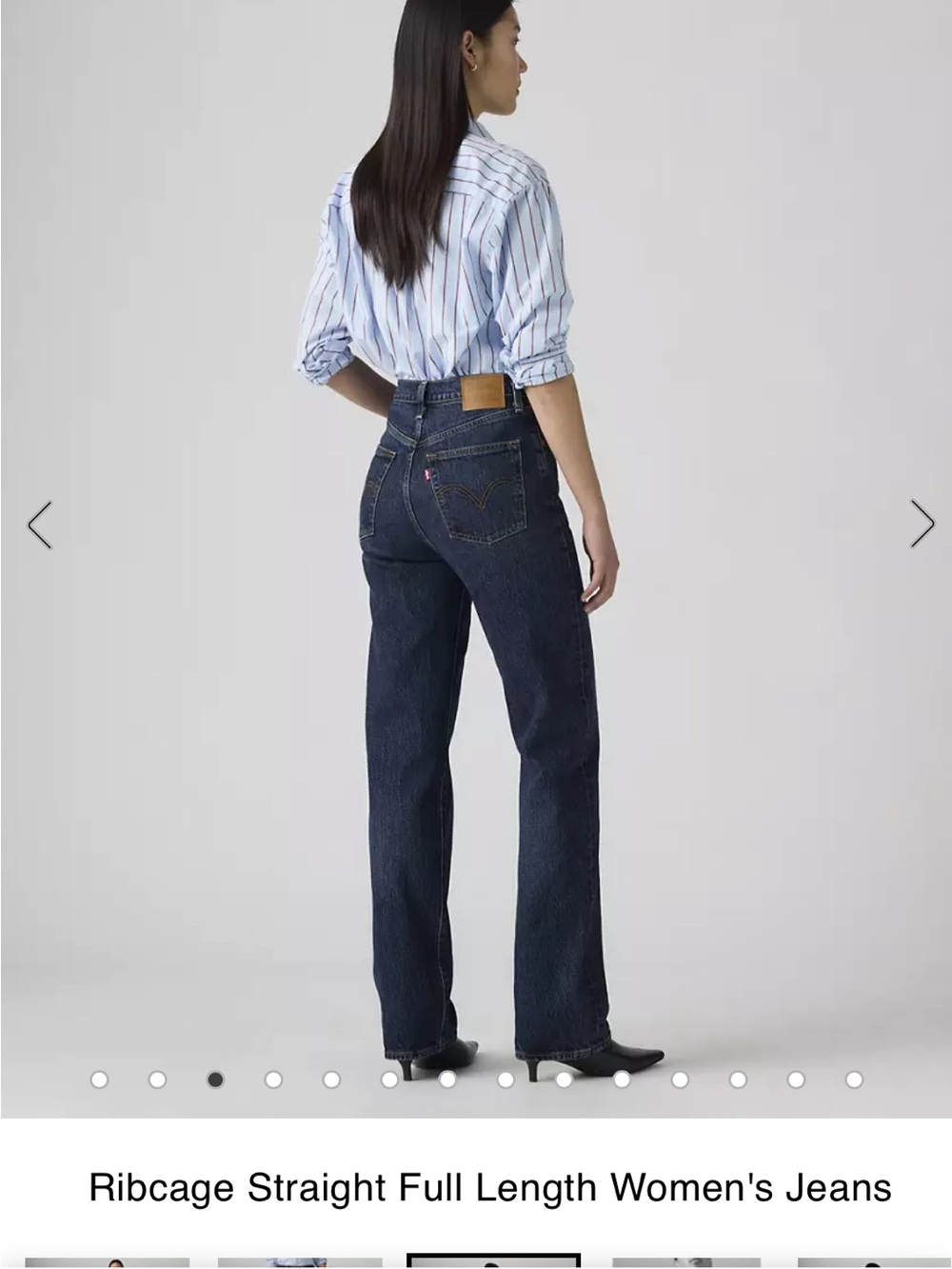Levi's Dark Indigo Straight Leg Jeans - Picture 3 of 6